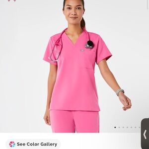 Figs Women's Short Sleeve Tee - Pink